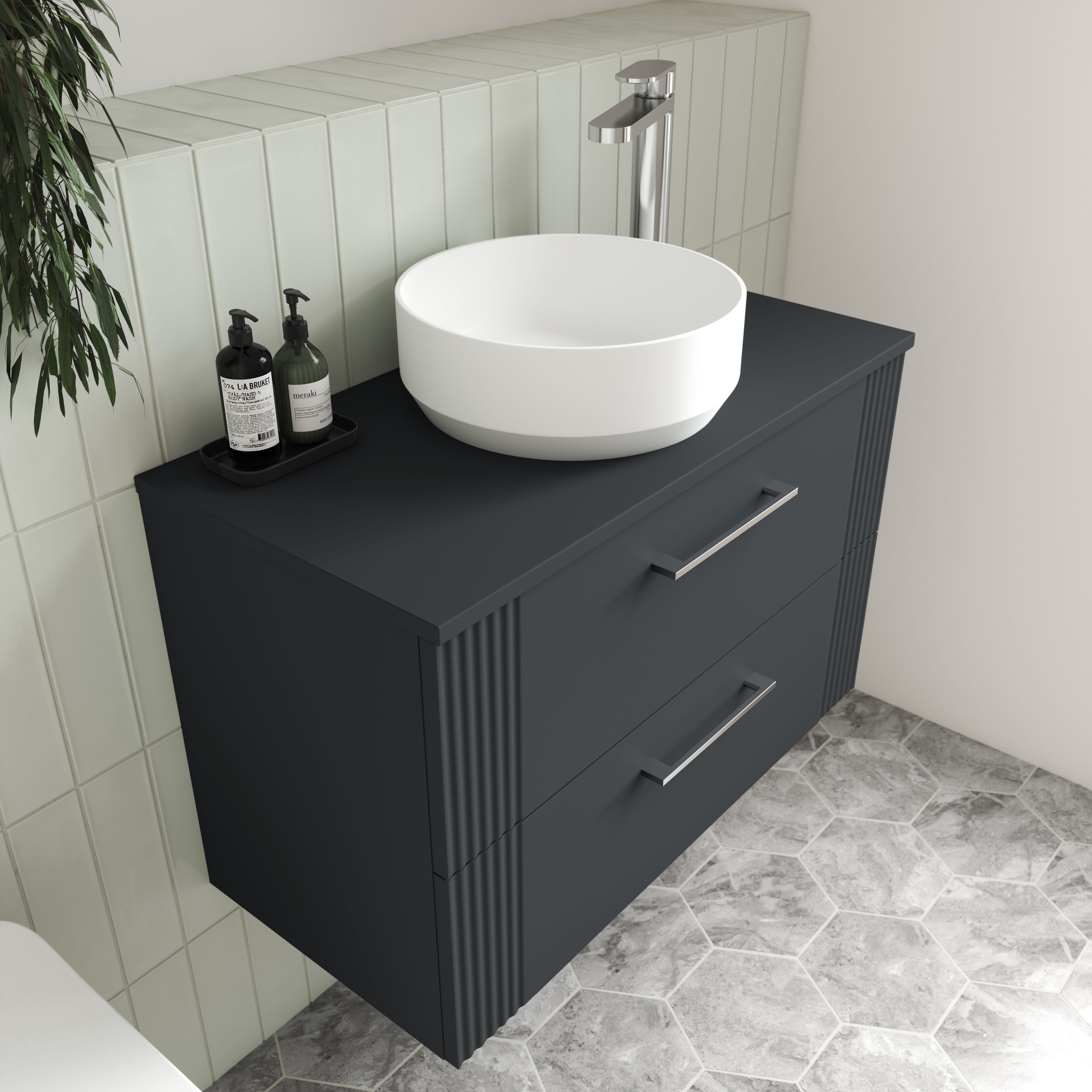 Serenity Round Countertop Basin - White