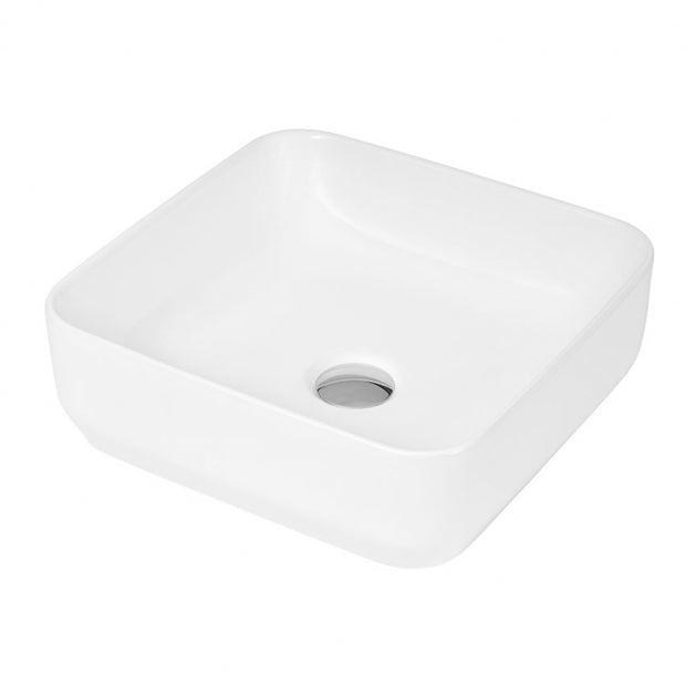 Serenity Square Countertop Basin - 365mm Wide - White