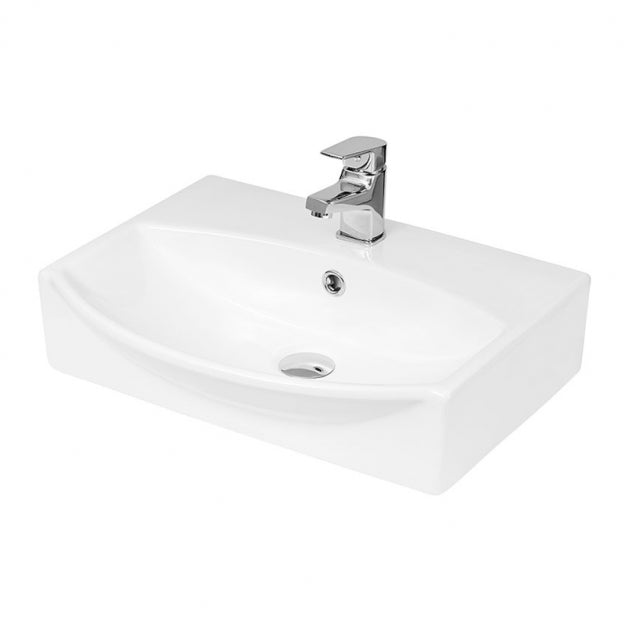 Serenity Modern Countertop Basin - 1 TH - White