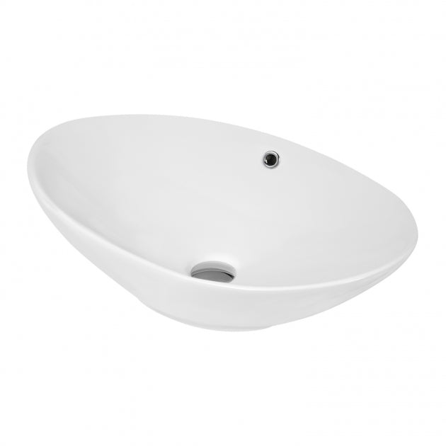 Serenity Oval Countertop Basin - 588mm Wide - White