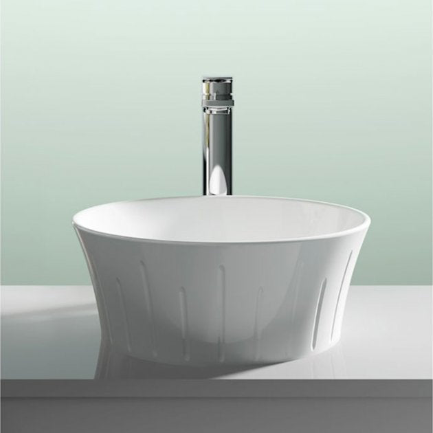 Serenity Round Countertop Basin - 360mm Wide - White
