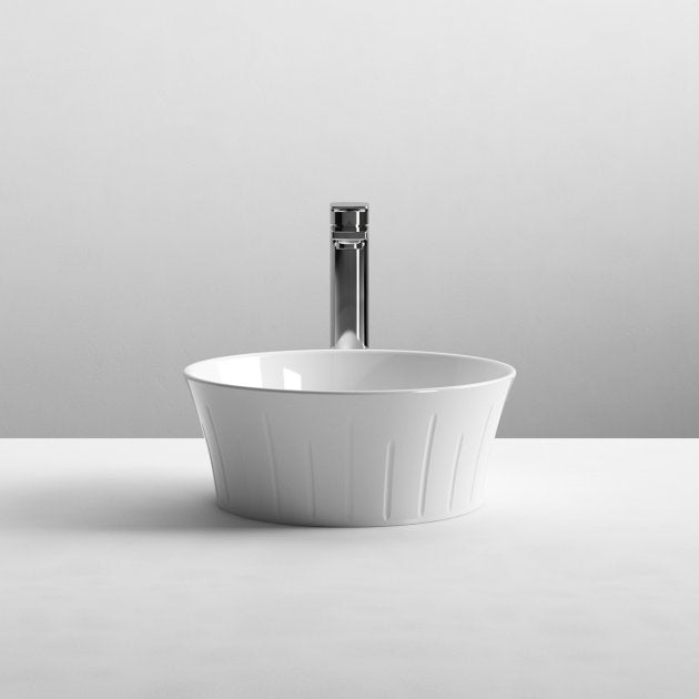 Serenity Round Countertop Basin - 360mm Wide - White