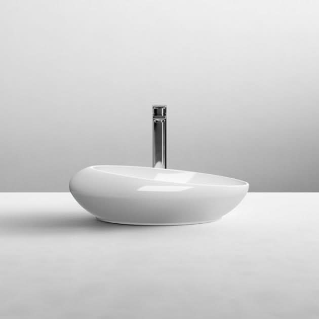 Serenity Oval Countertop Basin - 490mm Wide - White