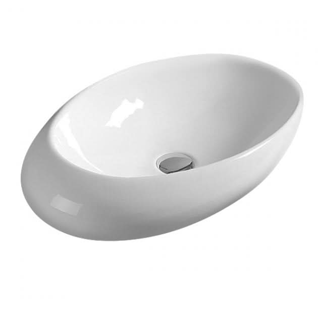 Serenity Oval Countertop Basin - 490mm Wide - White