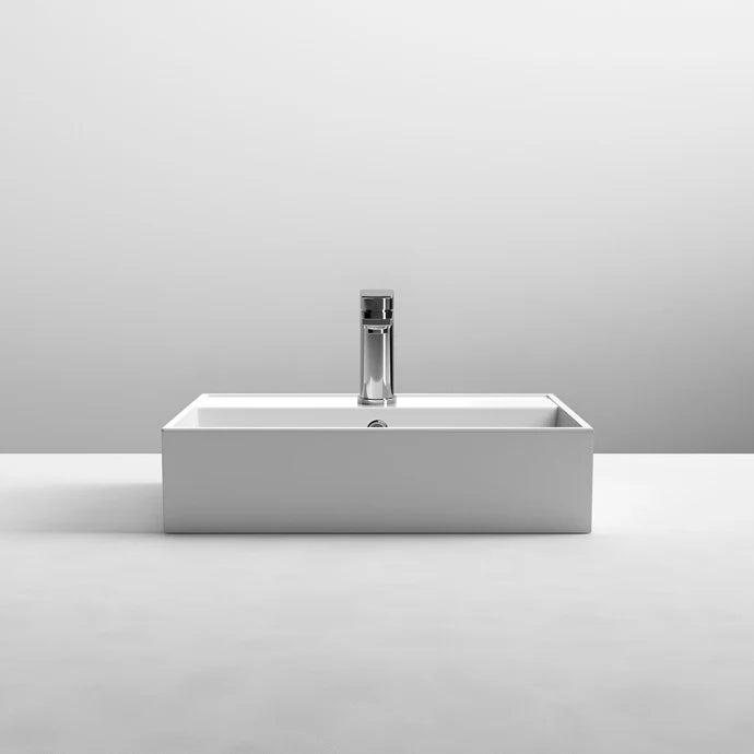 Serenity Square Countertop Basin - 500mm Wide - 1 TH - White