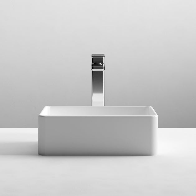 Serenity Rectangular Countertop Basin - 365mm Wide - White