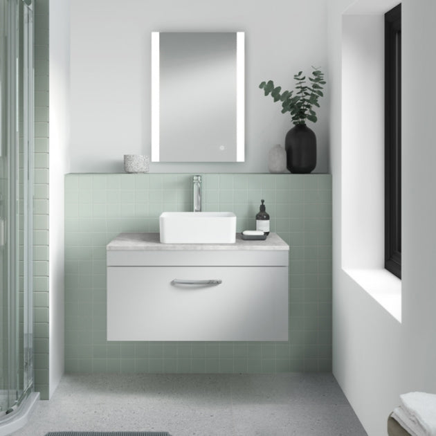Serenity Rectangular Countertop Basin - 365mm Wide - White