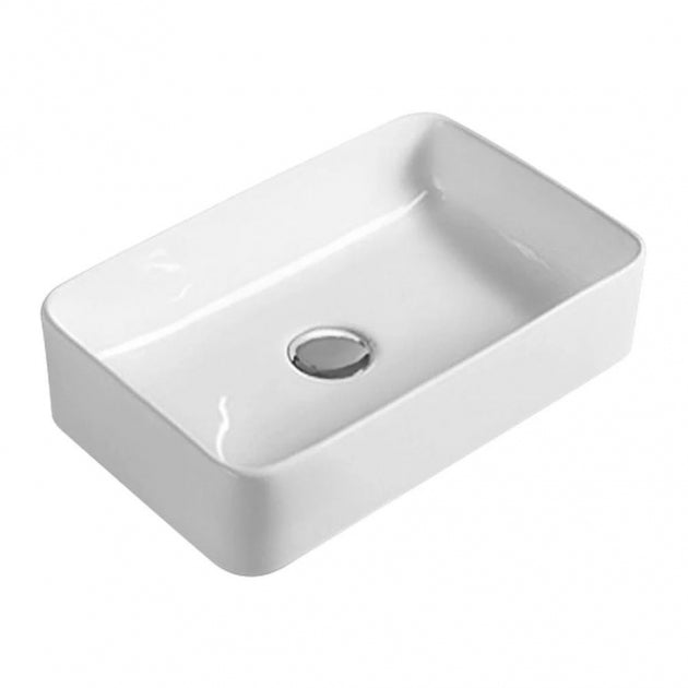 Serenity Rectangular Countertop Basin - 365mm Wide - White