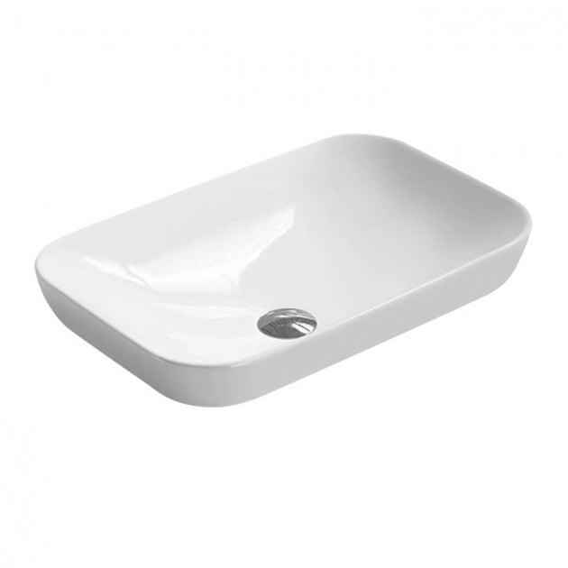Serenity Rectangular Countertop Basin - 520mm Wide - White
