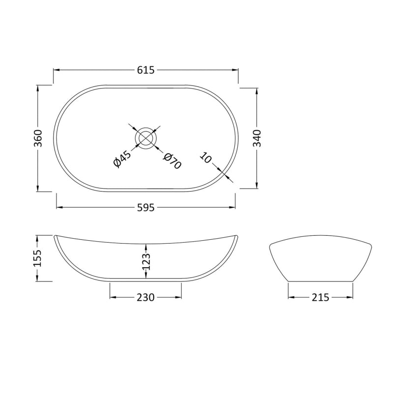 Serenity Oval Countertop Basin