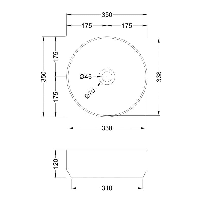Serenity Round Countertop Basin