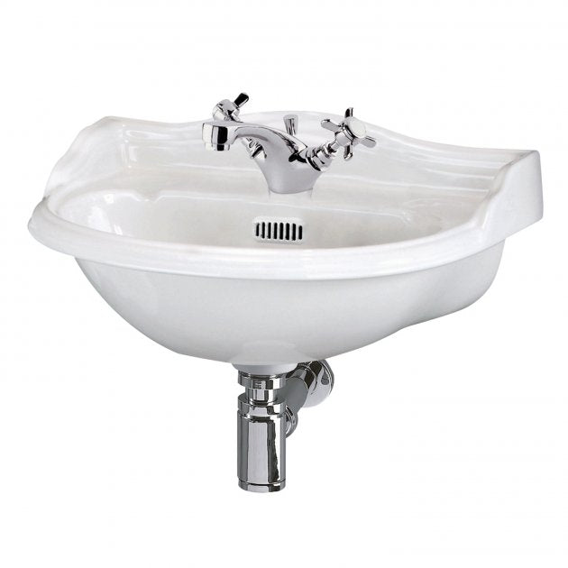 Chiltern Traditional Wall Hung Basin - 500mm Wide - 1 TH - White