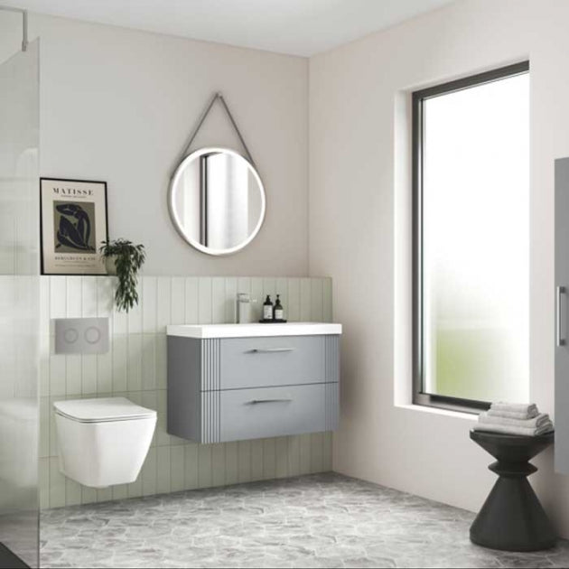Muse Modern Wall Hung Toilet with Slim Sandwich Soft Close Seat - White