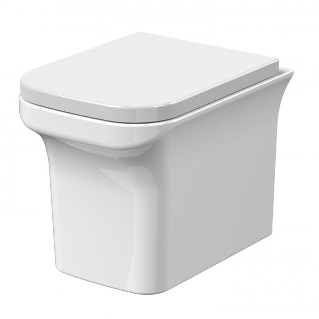 Reed Modern Wall Hung Toilet with Soft Close Seat - White