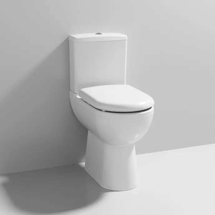 Ivo Comfort Height  Close Coupled Toilet with Push Button Cistern & Seat Options - White