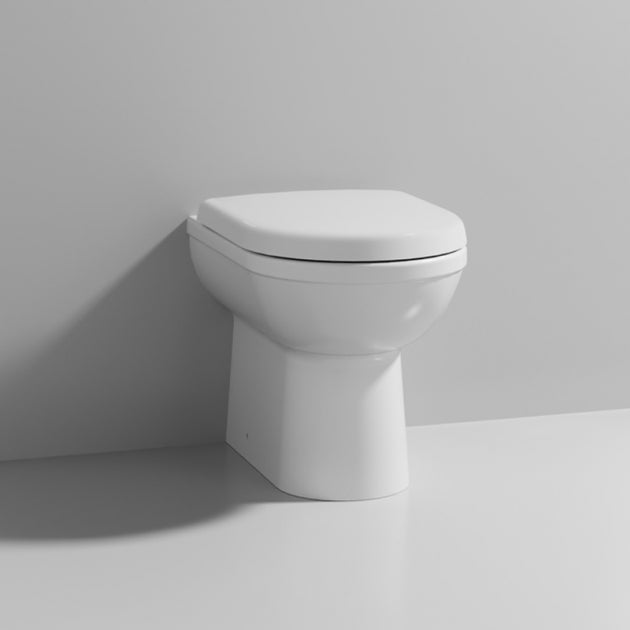 Liquid Traditional Back to Wall Toilet With Standard & Soft Close Seat Options - White