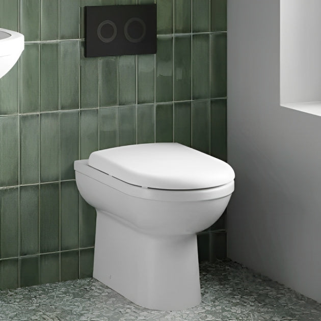 Liquid Traditional Back to Wall Toilet With Standard & Soft Close Seat Options - White