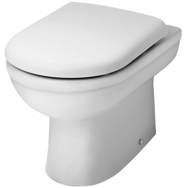 Liquid Traditional Back to Wall Toilet With Standard & Soft Close Seat Options - White