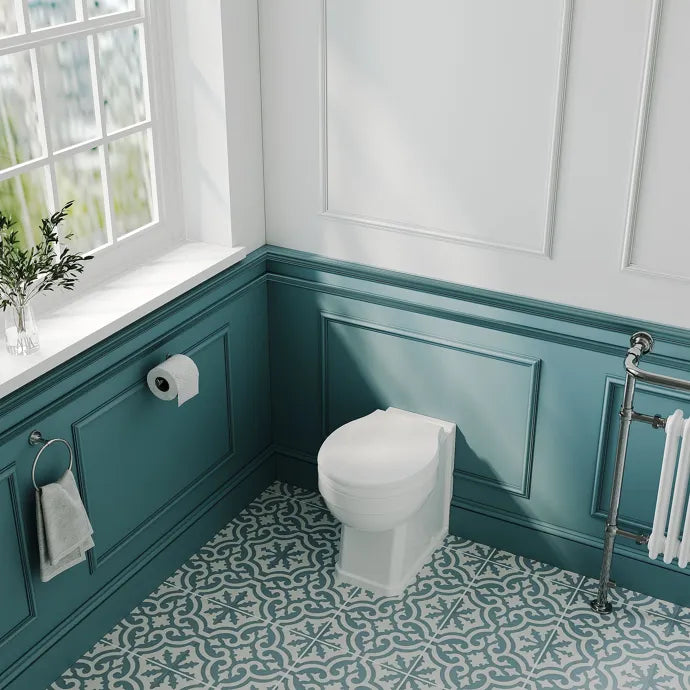 Classique Traditional Back to Wall Toilet with Standard or Soft Close Seat Options - White