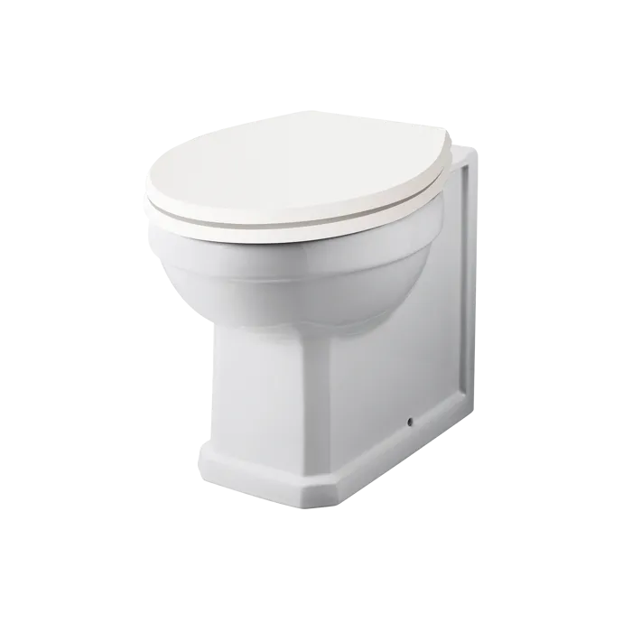 Classique Traditional Back to Wall Toilet with Standard or Soft Close Seat Options - White
