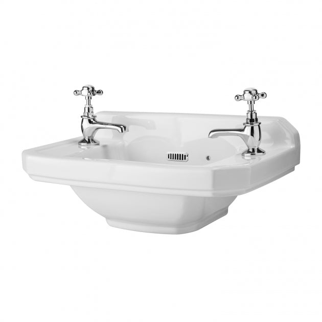 Richmond Rectangular Basin With Washstand - White