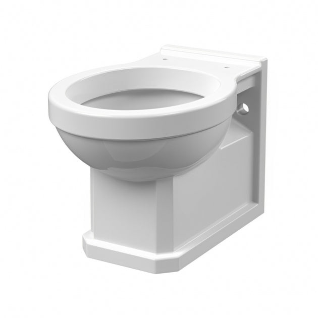 Hix Traditional Wall Hung Toilet With Seat Options - White