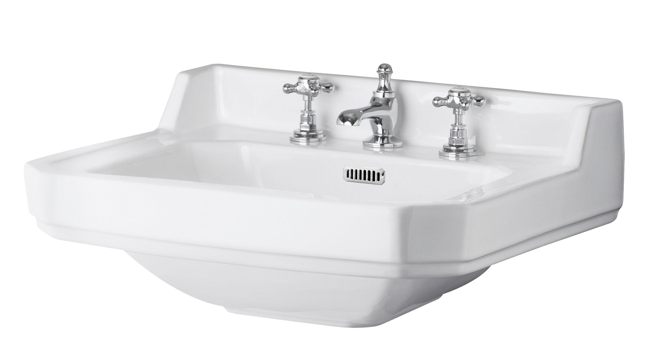 Richmond Traditional Basin With Washstand - White