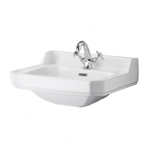 Richmond Rectangular Basin With Washstand - White