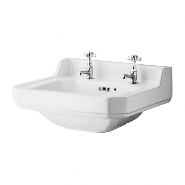 Richmond Traditional Basin With Washstand - White