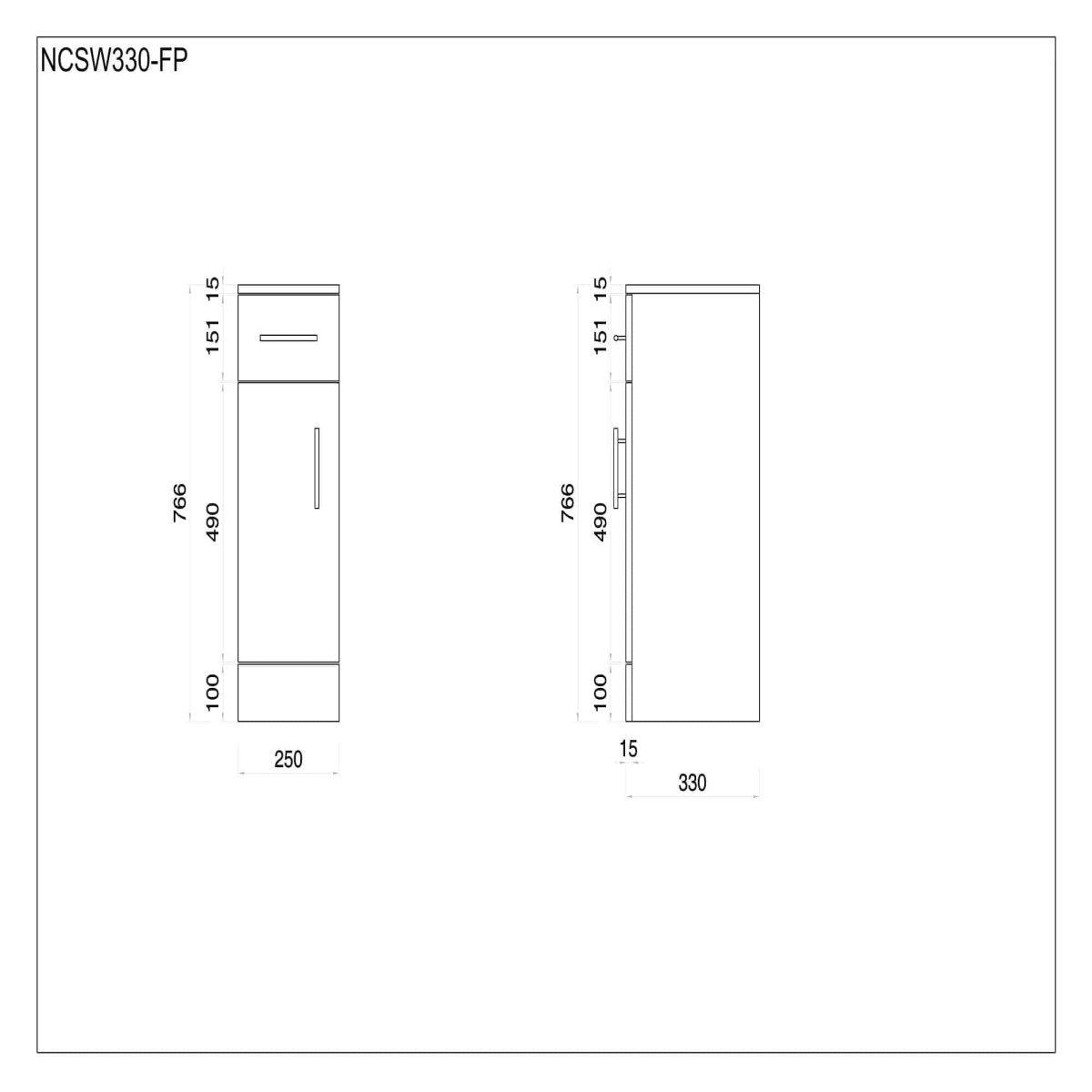 Mars Cupboard Unit - Gloss White