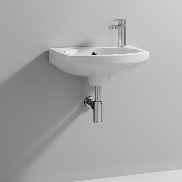 Sydney Cloakroom Wall Hung Basin - 350mm Wide - 1 TH - White