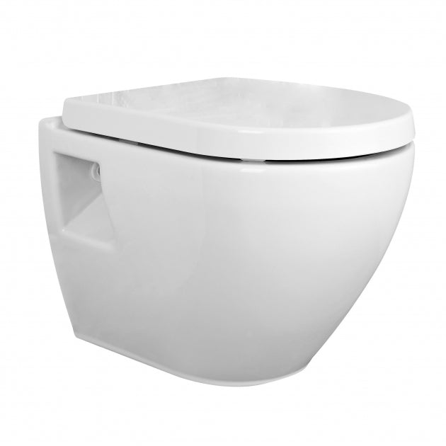 Vast Wall Hung Toilet With Luxury Soft Close Seat Options - White