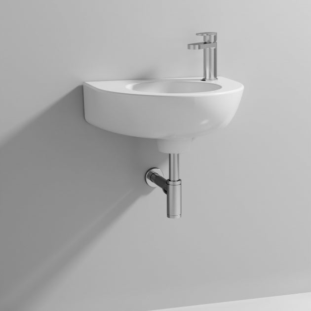 Sydney Rounded Wall Hung Basin - 350mm Wide - 1 TH - White