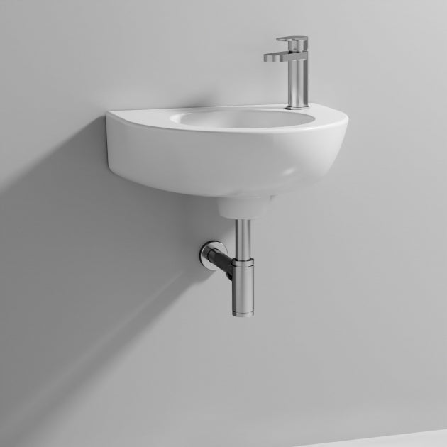 Sydney Rounded Wall Hung Basin - 430mm Wide - 1 TH - White