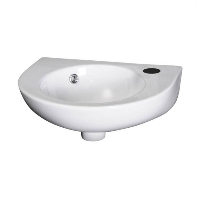 Sydney Rounded Wall Hung Basin - 430mm Wide - 1 TH - White