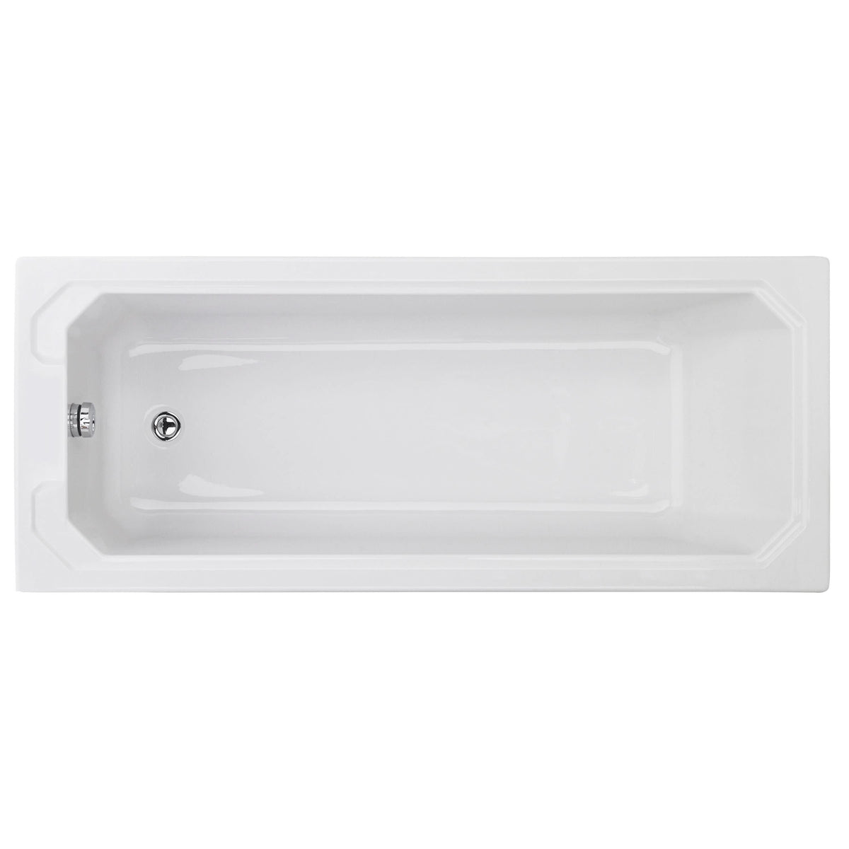 Metro Rectangular Single Ended Bath with Legs - White