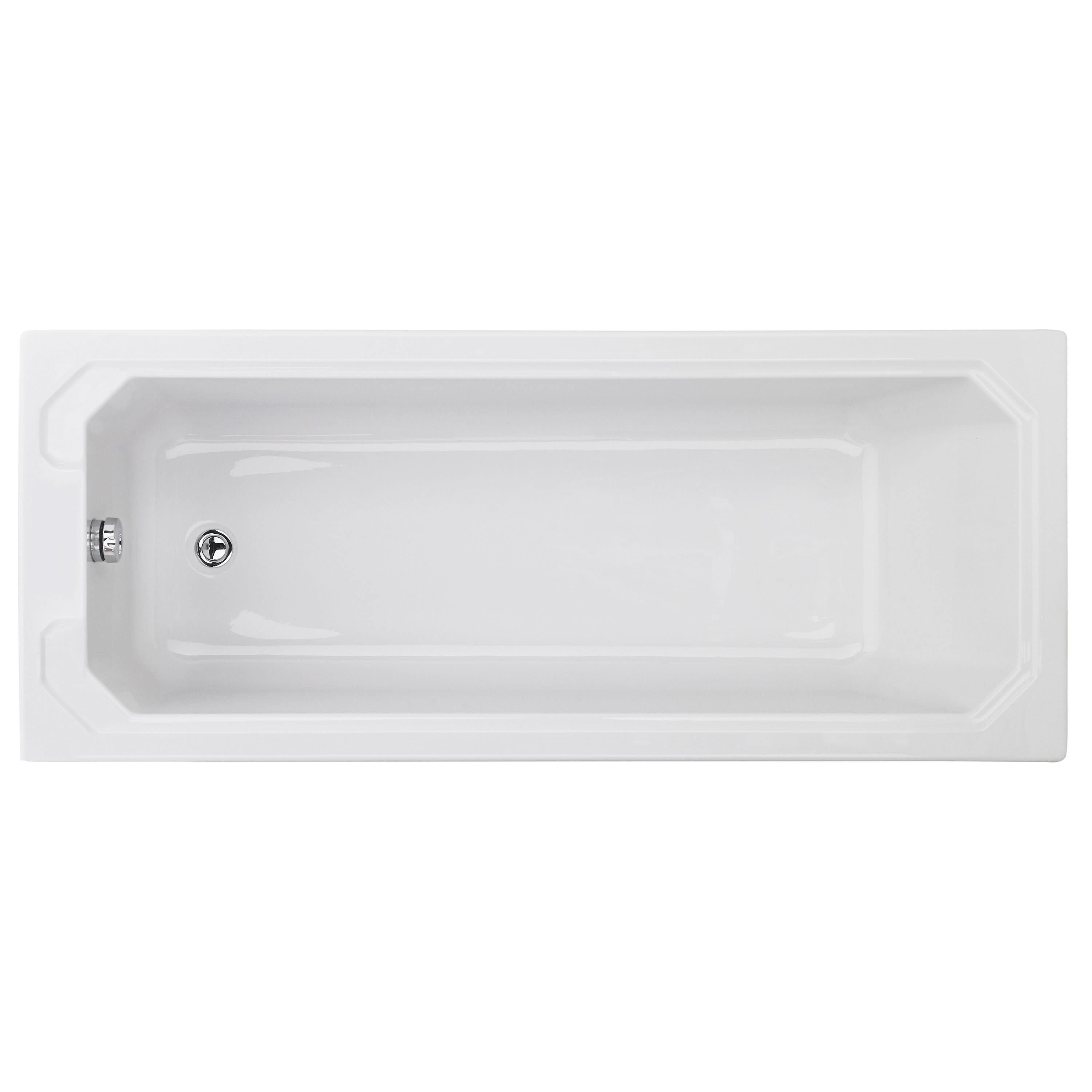 Metro Rectangular Single Ended Bath with Legs - White