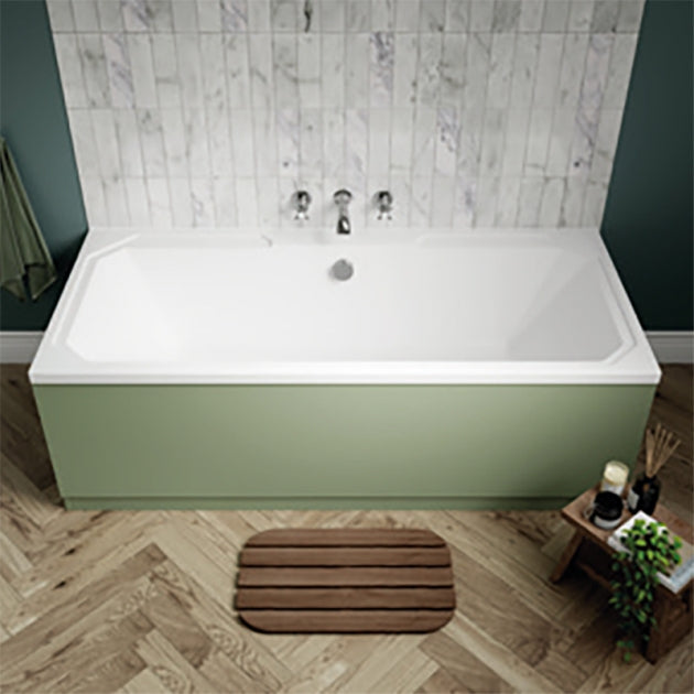 Elvora Rectangular Double Ended Bath With Legs - 1800mm x 800mm - White