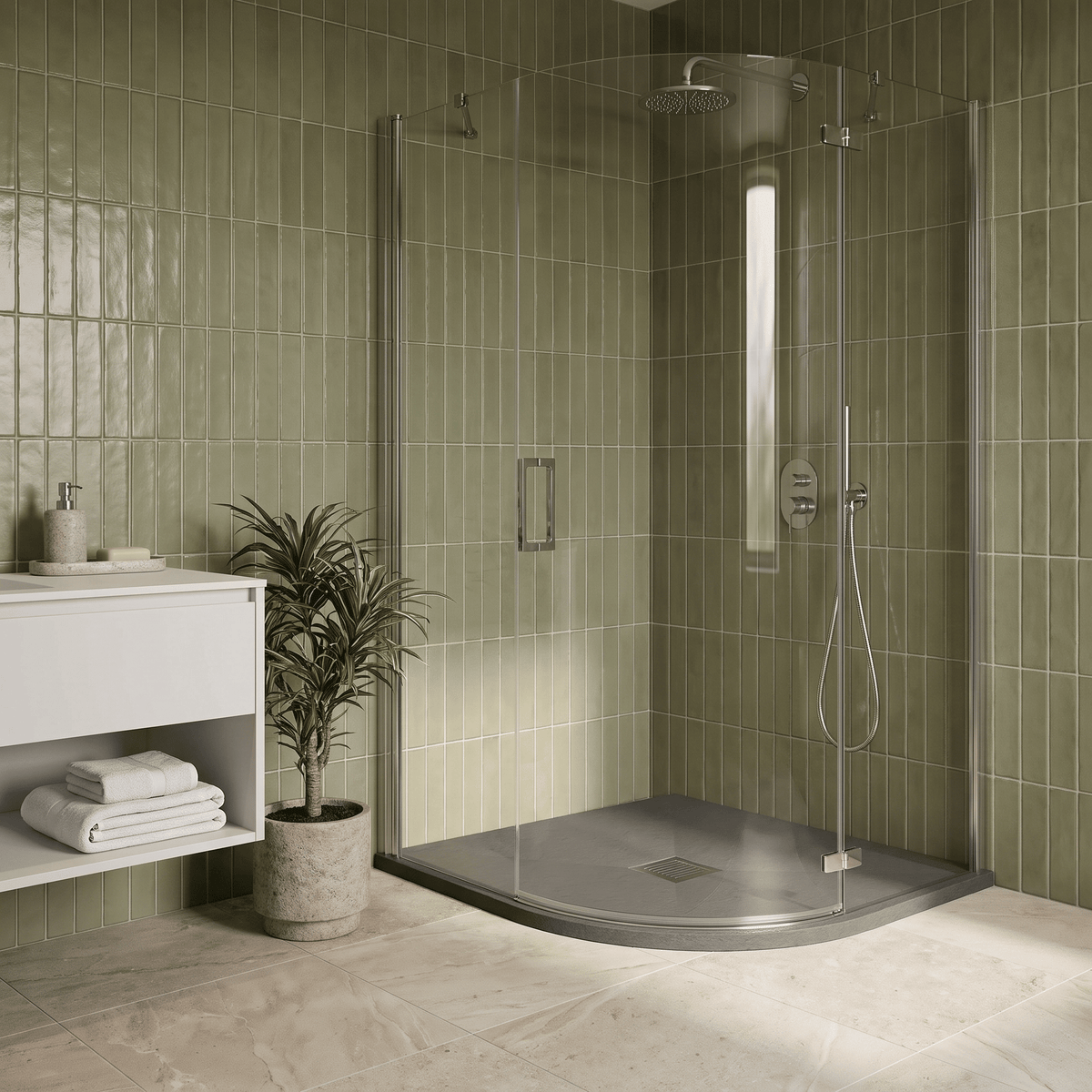 Bibe Slimline Quadrant Shower Tray