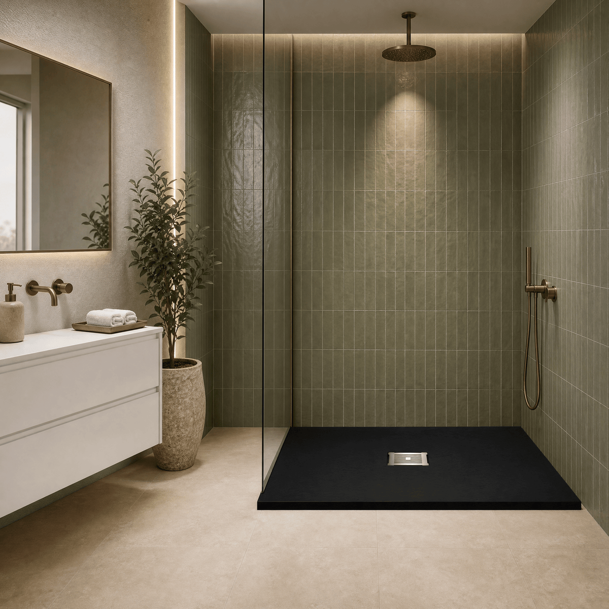 Bibe Slimline Square Shower Tray