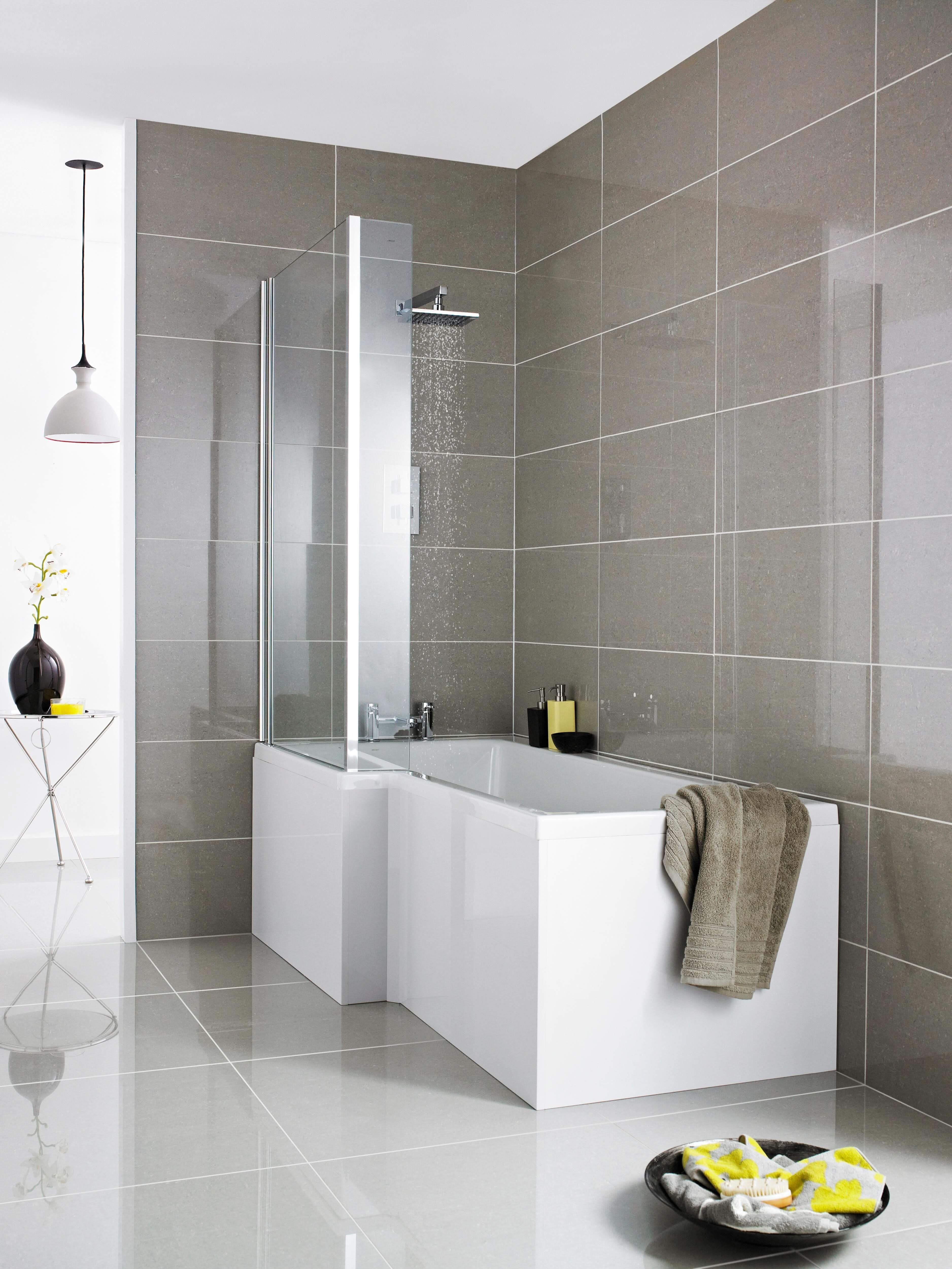 Kudos PVC Square Shower Bath End Panel - 700mm x 540mm - Gloss White