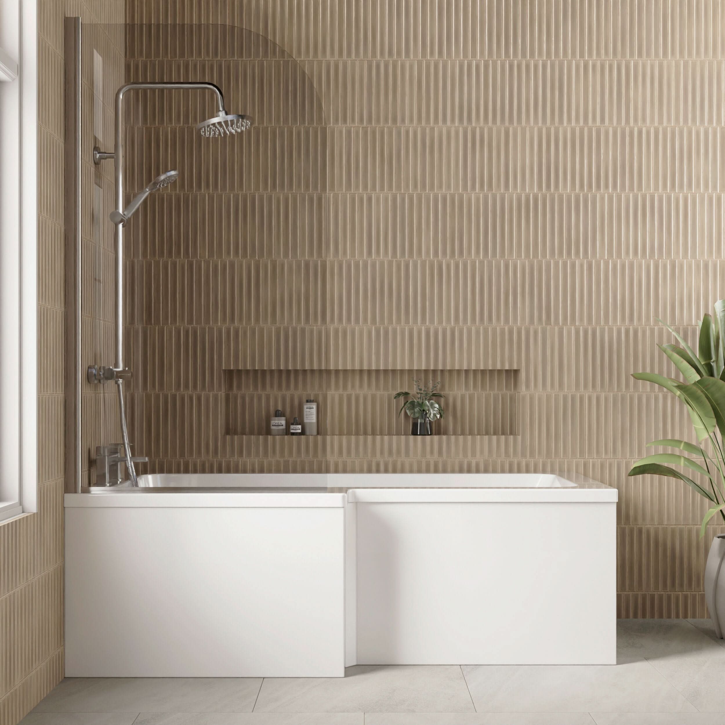 Kudos PVC Square Front Bath Side Panel - Gloss White