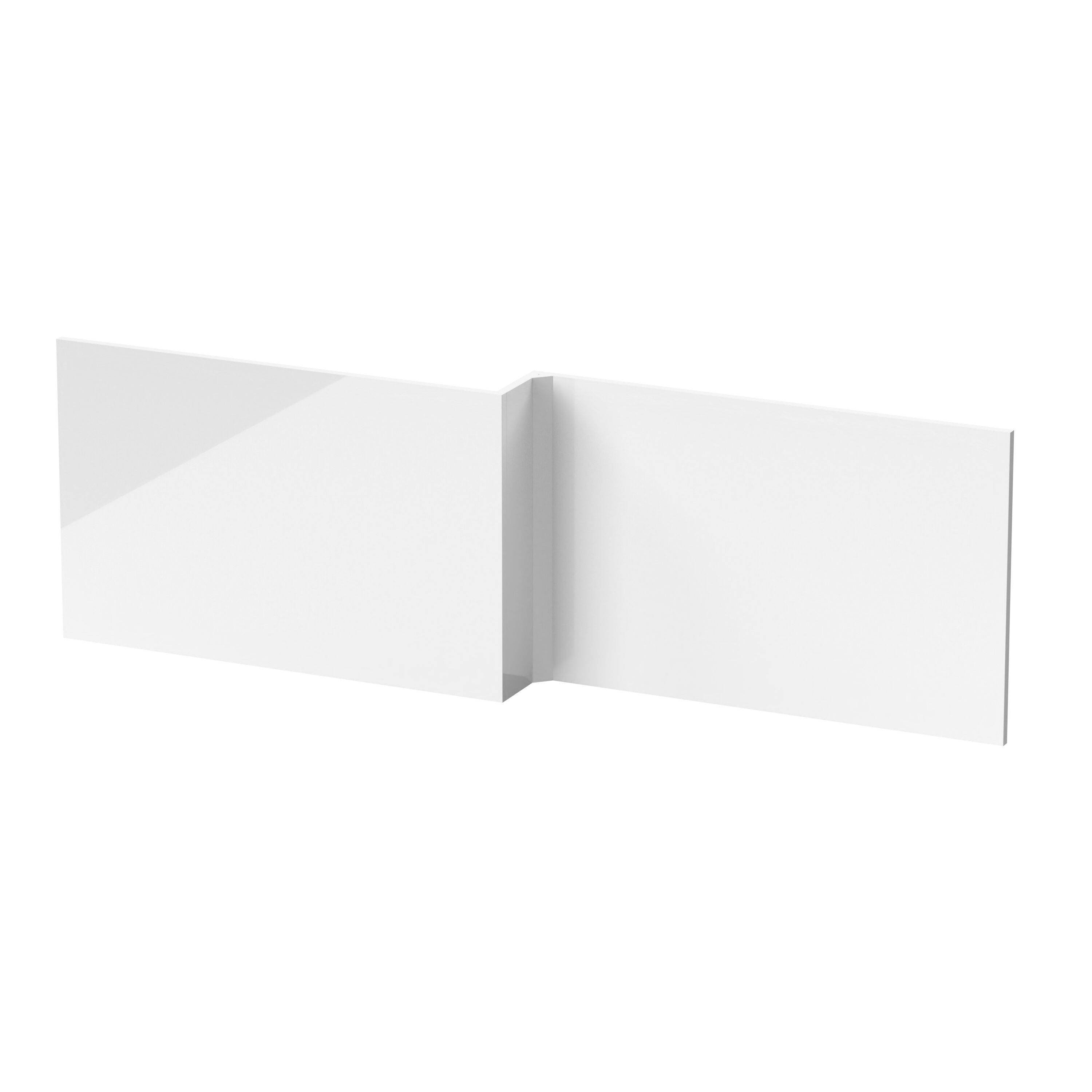 Crosswater L-Shaped Square Shower Bath Front Panel - 1700mm