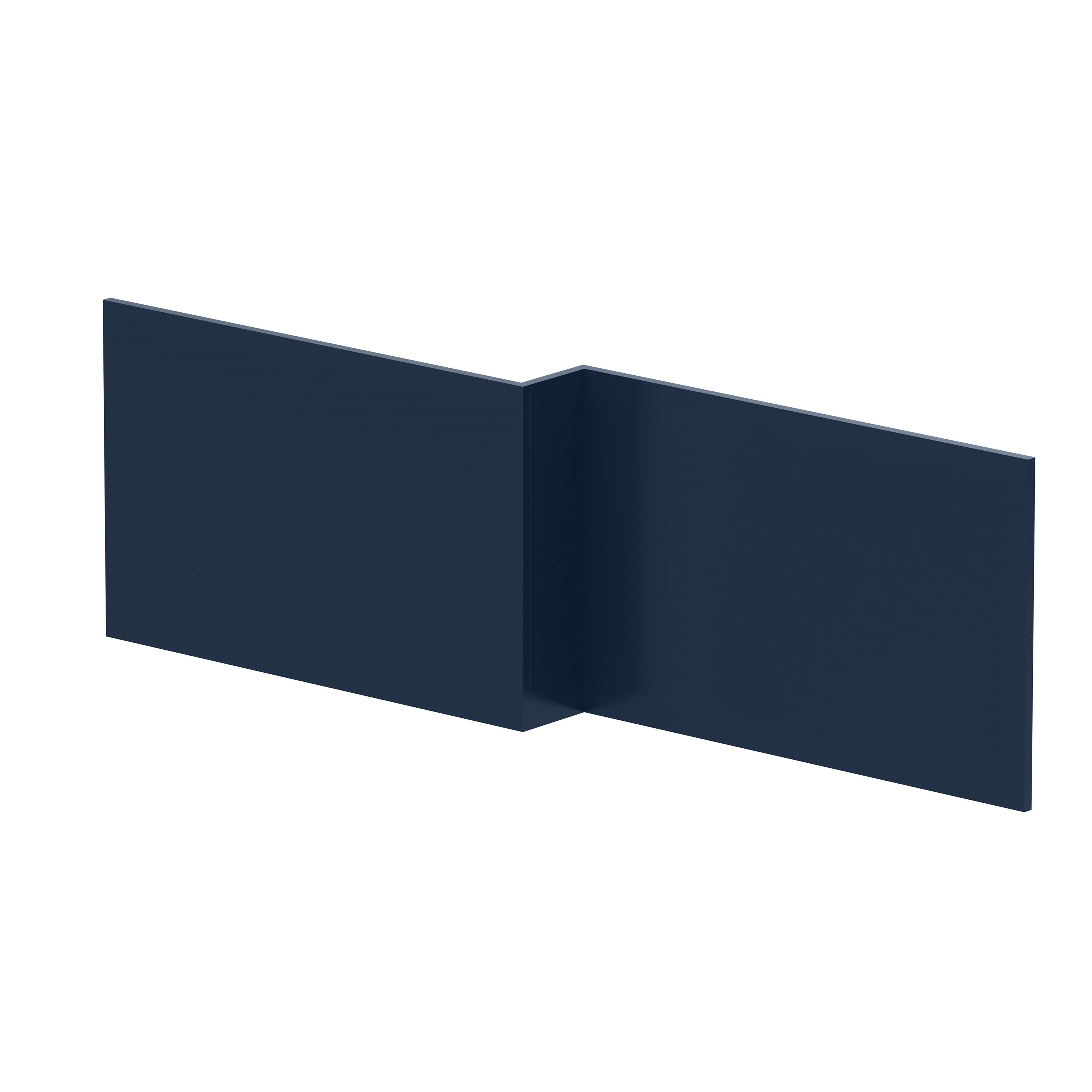 Crosswater L-Shaped Square Shower Bath Front Panel - 1700mm