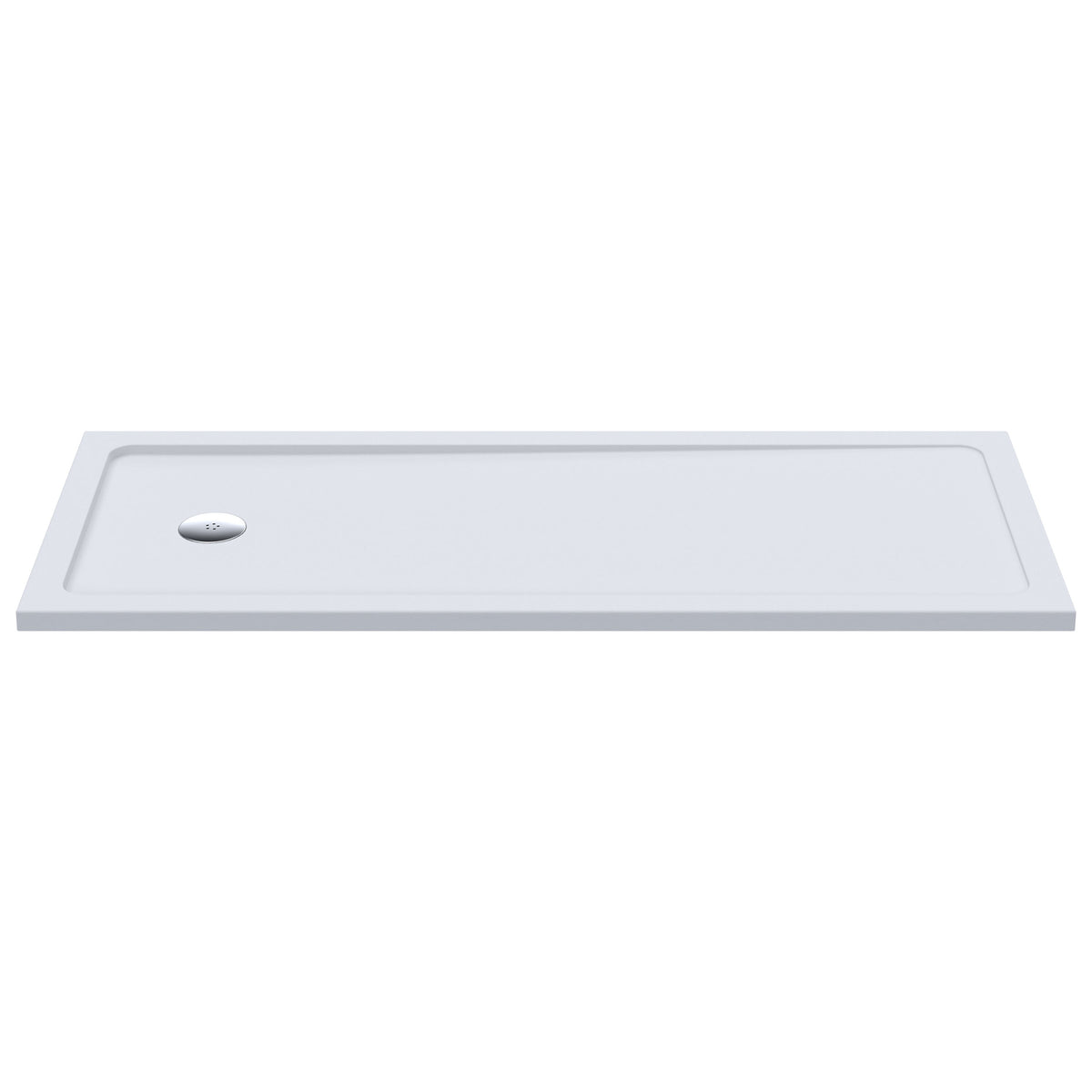 Bibe Slimline Slip Resistant Large Rectangular Shower Tray - Gloss White