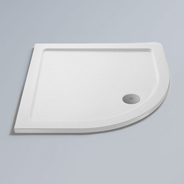 Alex Slip Resistant Slimline Quadrant Shower Tray - Gloss White