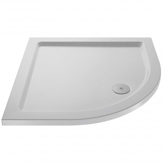Alex Slip Resistant Slimline Quadrant Shower Tray - Gloss White