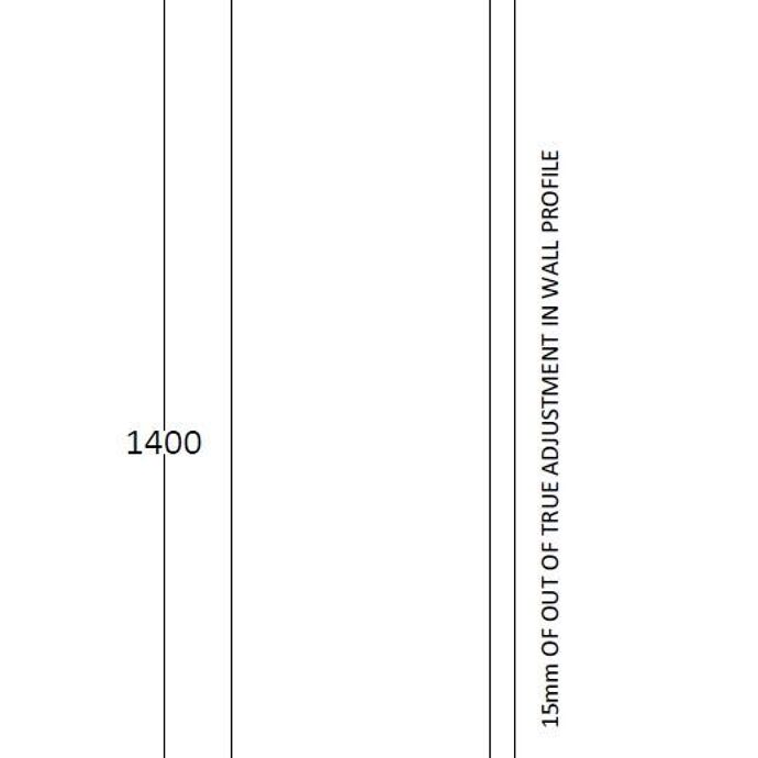 Square Fixed Bath Screen Panel - 1400 x 350mm - Chrome