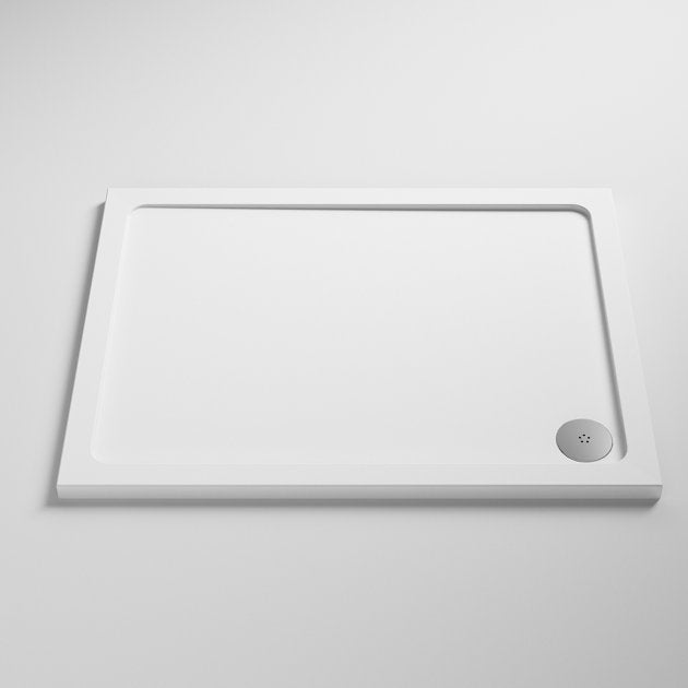 Bibe Slimline Rectangular Shower Tray - Gross White