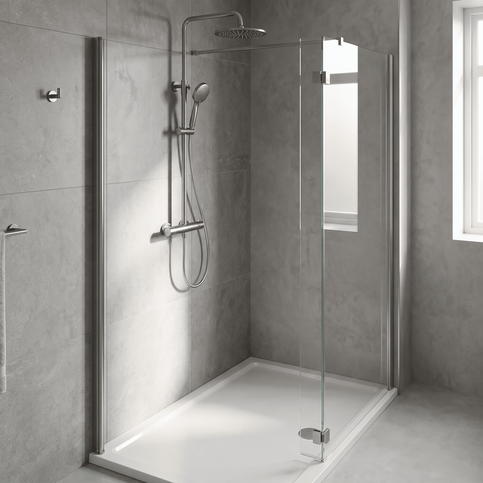 Bibe Slimline Rectangular Shower Tray - Gross White